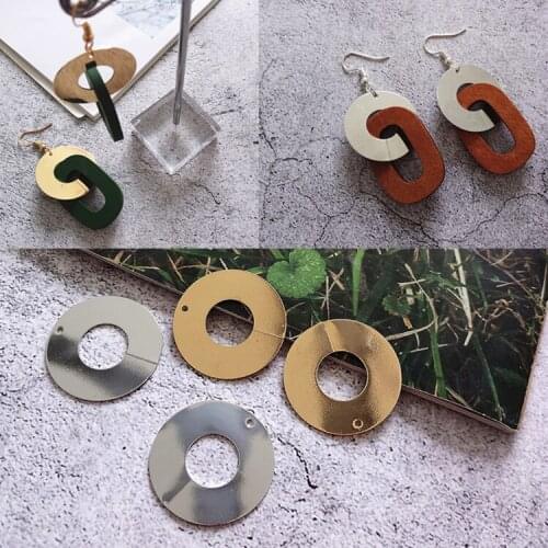 Geometry Round Open Loop Ring Eardrop Diy Earring Pendant Necklace Jewelry Handmade Material 4pcs