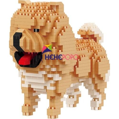 768pcs 18241 Matsushika Dog Block Diamond Building Blocks Pet Animal Chow Husky Golden Retriever Model Mini Bricks Figures
