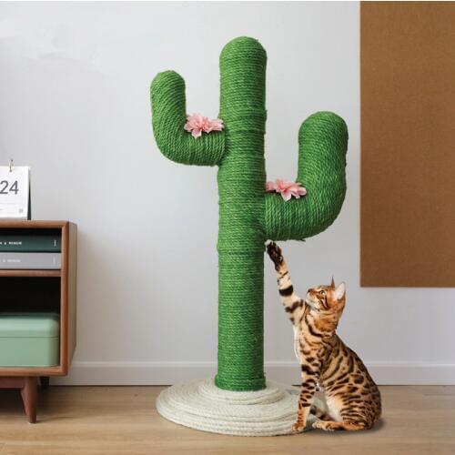 80CM Cat Climbing Scratching Jumping Frame Pet Toys Cat Sisal Scratcher Tower Post Kitten House Shelf For Cat Sharpen Claw M6161