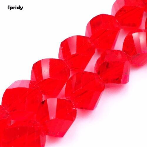 6mm 100Pcs/lot Twist Faceted Austrian Crystal Beads High Quality Glass Crystal Loose beads handmade Jewelry Bracelet Making DIY