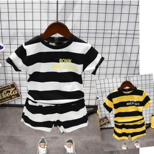 Summer Children Boys Cotton Clothes Kids T-Shirt Shorts 2pcs/Sets Toddler Fashion Clothing Sets Baby Tracksuits 2-6years