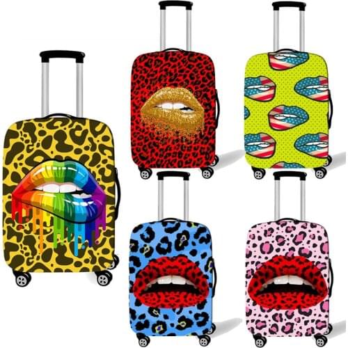 Sexy lips Luggage Elastic Suitcase Cover Travel accessories Luggage Protective Cover Elastic Protective For 18-32 inch