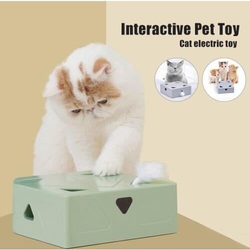 Electric Cat Toy Cat Magic Box Interactive Smart Teasing Cat Stick Toy AI bionic Intelligent Induction USB Charging Toy For Cat