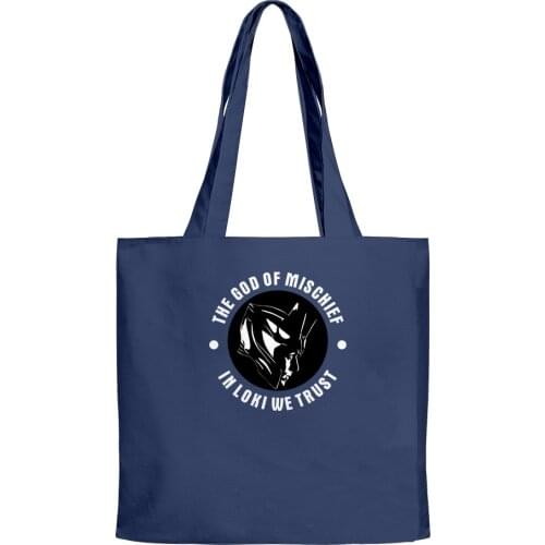 LOKI Hip Hop Handbags Cloth Canvas Tote Bag Print Shopping Bags Reusable Shoulder Shopper Bags Casual Pacakge