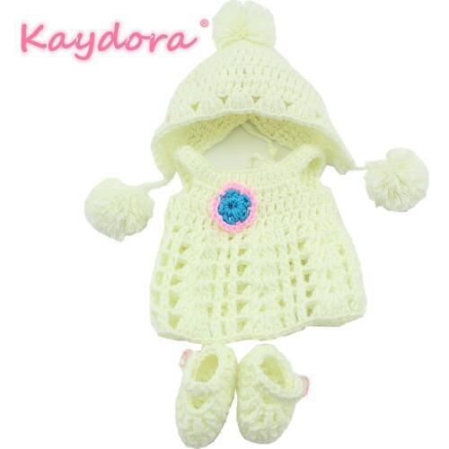 KAYDORA 10 inch Reborn Baby Doll Clothes Warm Winter White Clothes lol Baby Doll Accessories Play Toys DIY Fashion Collection