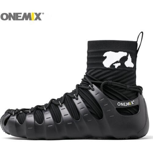 ONEMIX Walkiing Casual Shoes for Men High Top Sock Shoes Original Personality Women Gladiator Sandals Outdoor Trekking Sneakers