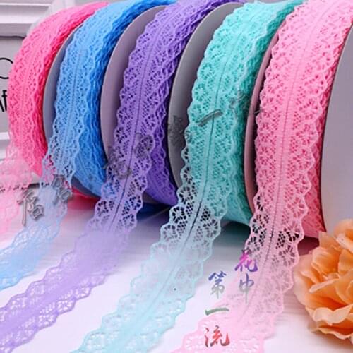 50Yards/Lot 2.8CM Lace Ribbon Flower Ribbon Hair Accessories Gift Festival Christmas Decoration DIY Material