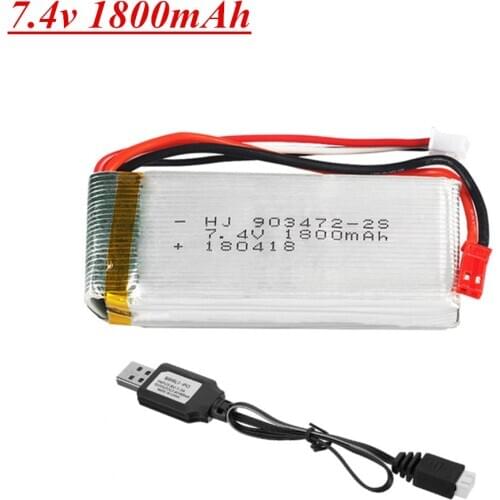 7.4V 1800Mah Lipo battery for wltoys L959 L969 L979 L202 L212 1/12 2.4G RC truck car WL912 RC boat toy accessory