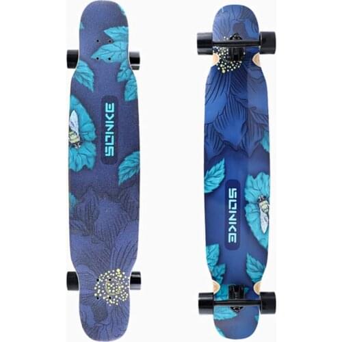 Longboard Skateboard 46" Double tilt Silent high-Speed Bearing Longboard for Skateboard Beginner Girl
