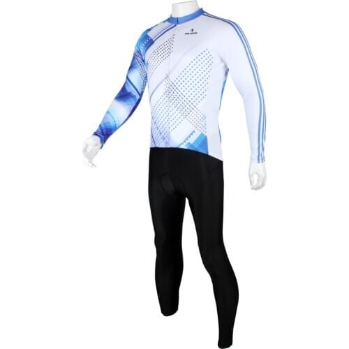 New design blue ray printed Cycling Jersey for mens long sleeve bike jersey clothing breathable
