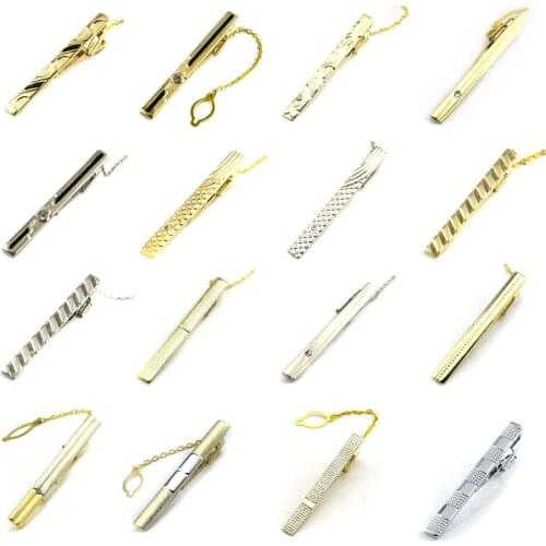 Men Gold Silver High Grade Tie Bar Clips Clasps Wedding Party Necktie Clasps BWTZF0020