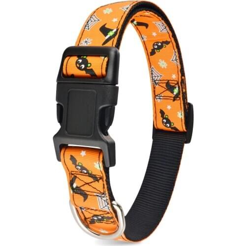 Nylon Halloween Dog Collar Small Medium Large Dog Pet Puppy Collar Male Female
