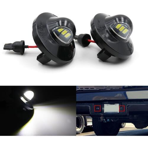 Niscarda LED Car License Plate Light For Ford F150 Raptor 1990-2014 Expedition Explorer Ranger Lincoln Auto Number Plate Lamp