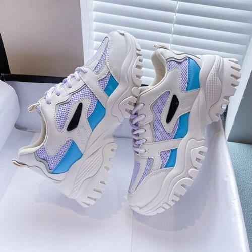 2021 new Fashion casual womens shoes Breathable mesh womens shoes Heighten casual shoes