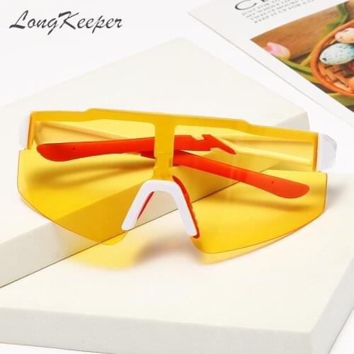 Oversized Sport Polarized Sunglasses Men Mirrored Lens Outdoor Sports Goggles Big Frame Windproof Night Vison Driving Glasses UV