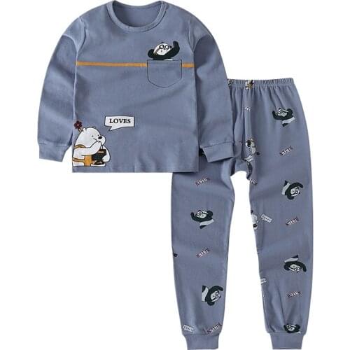2021 Autumn Winter Kids Pajamas Sets Baby Girl Boy Clothes Pyjamas Girls Pijamas Baby Boys Girls Long Sleeve T-shirt+Pants 2pcs