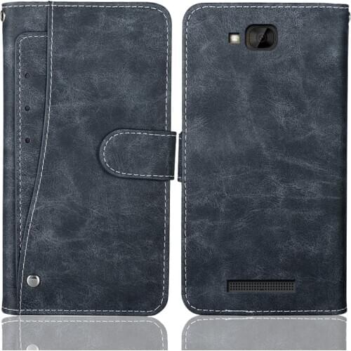Luxury Wallet Logicom Le Hola FR Case 5" Vintage Flip Leather Protective Cover For Logicom Le Hola FR Case With Front Card Slots