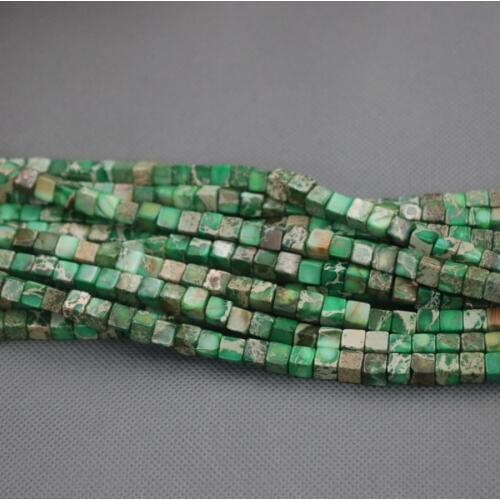 6mm Cingesto Natural Green Jaspers GemsStone Beads for Jewelry Making, 2Strands Women Fashion Necklace DIY Fashion Accessories