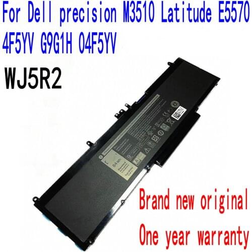 100% Brand new High Quality 84WH/7350mAh Dell WJ5R2 battery For Dell precision M3510 Latitude E5570 4F5YV G9G1H 04F5YV Laptop