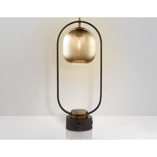 2019 modern Chinese glass living room lamp art bedside bedroom designer model room lamp