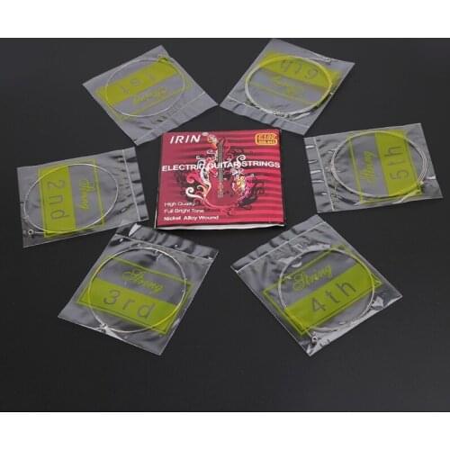 X5QF 6pcs/set E100 Electric Guitar Strings Steel Core Nickel Alloy Wound (.009-.042)