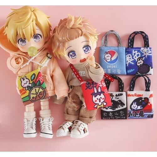 New OB BJD Doll Snack Bag Crossbody Bags Doll Accessories for ob11,Molly,obitsu11,GSC,1/8 1/12bjd Doll Bag Accessories Toy bag