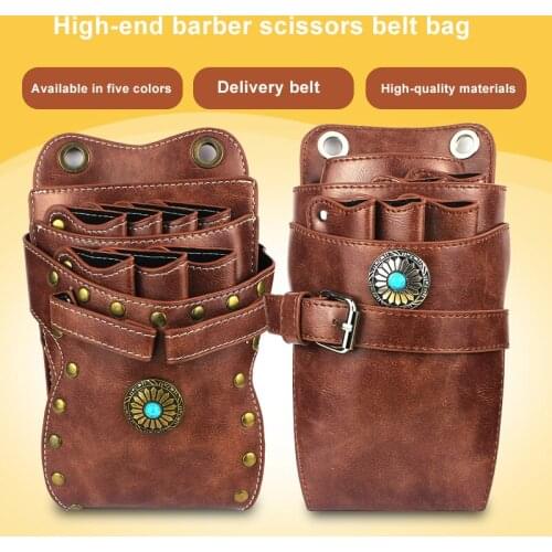 Sun flower hairdressing waist bag retro new tool bag hair stylist scissors waist bag shoulder bag barber waist bag
