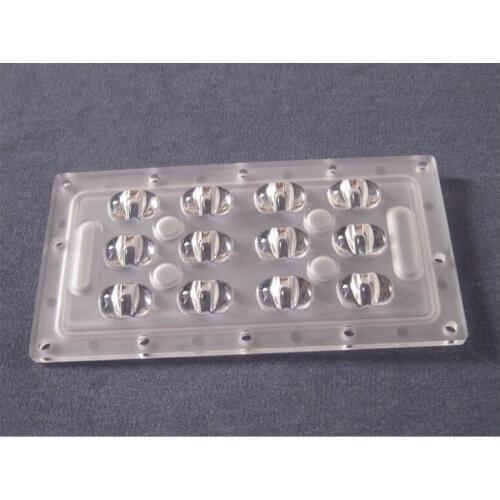 MC-129 High quality Big Power Led Lens, Street Light lens, Rectangular Shape, Size: 128X70X8.4mm, PMMA materials, 12W