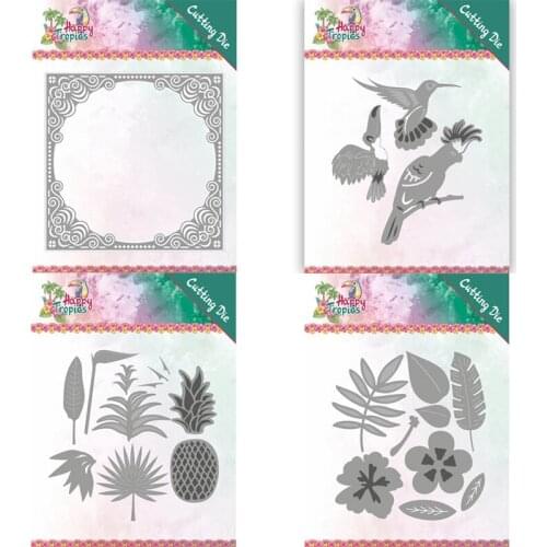 Piggy Craft metal cutting dies cut die mold happy tropics decoration Scrapbook paper craft knife mould blade punch stencils die