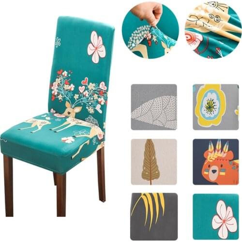 Fabric Chair Cover for Dining Room Chair Covers Spandex Elastic Chair Cover with High Back Cover for Office Chairs for Kitchen