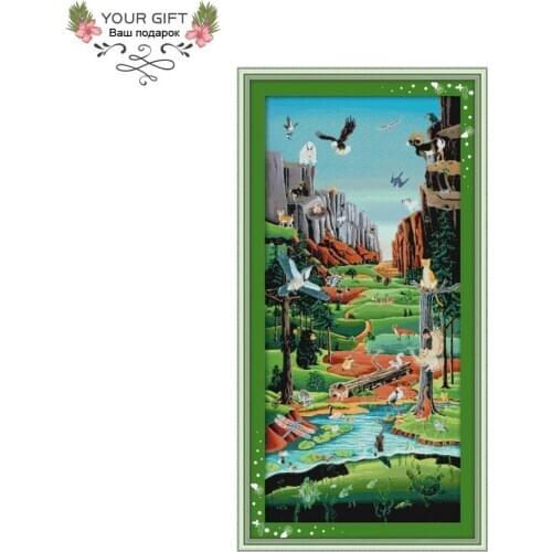 Your Gift F989 14CT 11CT Counted and Stamped Home Decor The Promised Land Needlework Embroidery Cross Stitch Kits