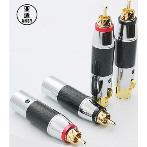 Ahsy high-end 3-pin XLR male and female to RCA plug copper HiFi converter audio socket adapter converter plug