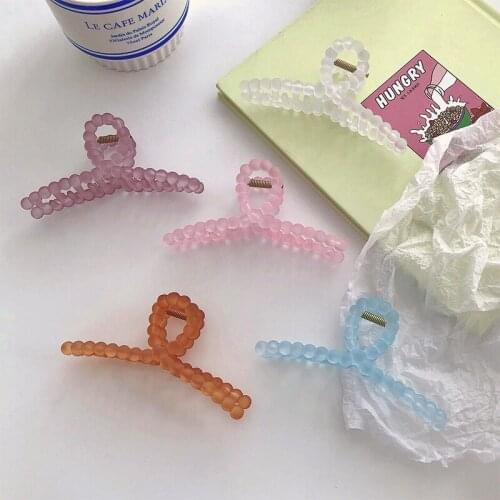 Woman Candy Color Matte Hair Claws Ladies Hair Crab Hairpins Hairgrip Headwear Hair Accessories Barrettes Ladies Hair Clips