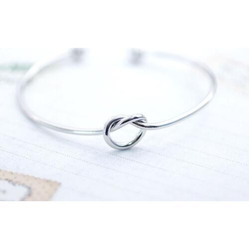 10PCS- Fashion heart knot shape bangle cute bowknot thin wrist Bow bangle unique knot accessory jewelry for friends lovers