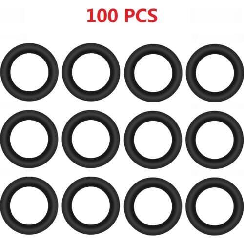 100pcs Rubber Fishing Bite Alarm O Rings Fishing Rod Connector Barrel Swivel Solid Rings Round Quick change Rigs Swivel O Rings