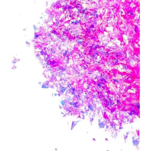 50g Mica Flakes Blue Unicorn Irregular Iridescent Glitter Mix Flakes Solvent Resistant Polyester Laser Glitter Nail glitter