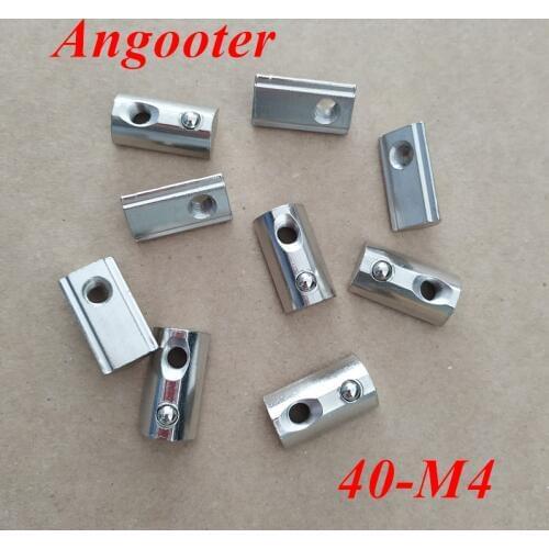 50pcs M4 T Spring Nuts 40-M4 Half Round Elasticity Nuts for 4040 Series Aluminum Profile Connector Accessories