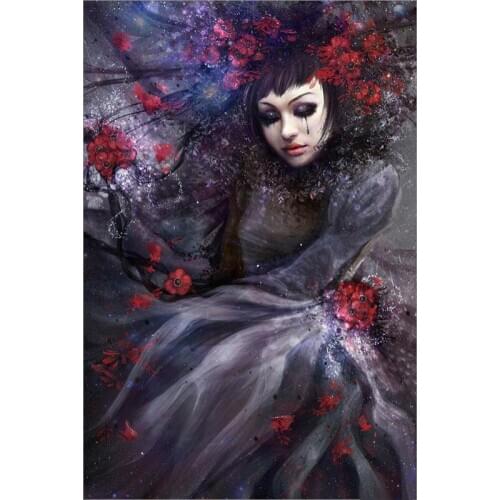 5D Diy Diamond Painting Cross Stitch full Square Round Diamond Embroidery Beauty and flowers picture for wall room Decor H893