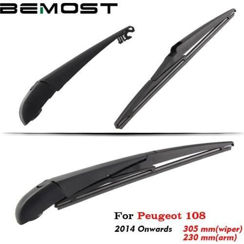 BEMOST Auto Car Rear Windshield Wiper Arm Blades Soft Natural Rubber Accessories For Peugeot 108 305MM 2014 2015 2016 2017 2018