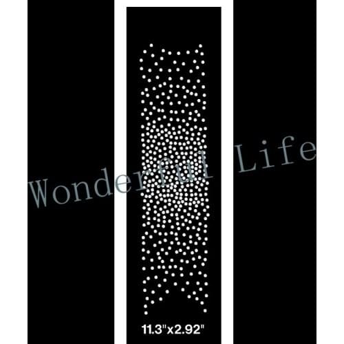 Free Shipping hotfix rhinestones strip Heat transfer design iron on motifs DIY motif dots and dots