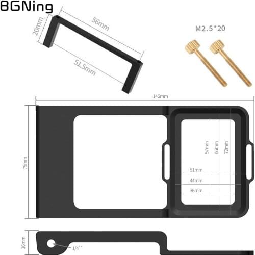 BGNing CNC Handheld Gimbal Adapter Switch Mount Plate Kit for Gopro Hero 9 8 7 6 5 w/ 1/4" Counterweight for zhi yun Stabilizer