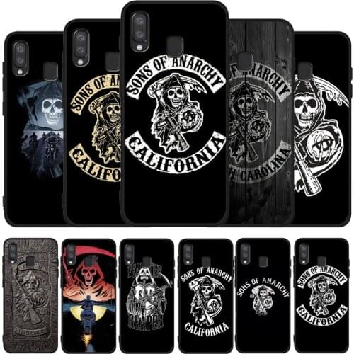 Sons of anarchy USA TV Painted Black TPU Phone Case For Samsung Galaxy A71 A51 A41 A31 A20E A10 A20 A40 A50 A70 M30S M20 A7 A8