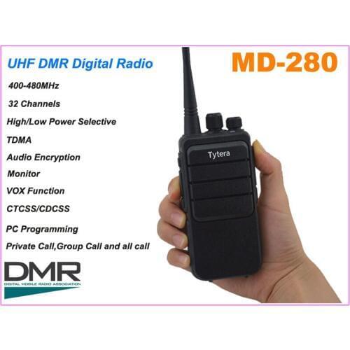 TYT Tytera MD-280 UHF 400-480MHz DMR Digital Portable Two-way Radio/Walkie Talkie/Transceiver