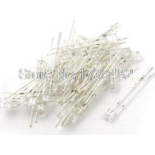 40 Pcs 2Pins 2x3x4mm Super Bright Green LED Lamp Light Emitting Diodes DC 2.5-3V