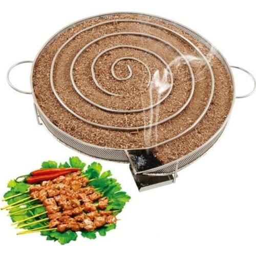 Cold Smoke Generator BBQ Accessories Steel Barbecue Grill Cooking Tool Smoker Salmon Bacon Fish Mini Apple Wood Chip Smoking Box