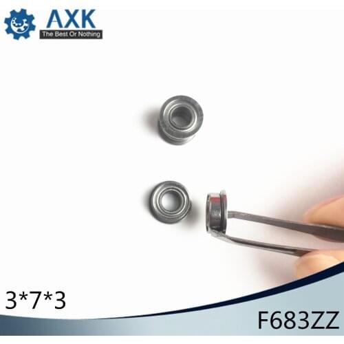 F683ZZ Bearing ABEC-5 (10PCS) 3*7*3 mm Flanged F683Z Ball Bearings F683 ZZ F618/3ZZ