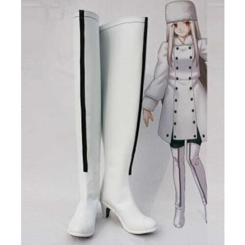 Fate Zero Irisviel Von Einzbern White Cosplay Boots Shoes Anime Party Cosplay Boots Custom Made Women Shoes