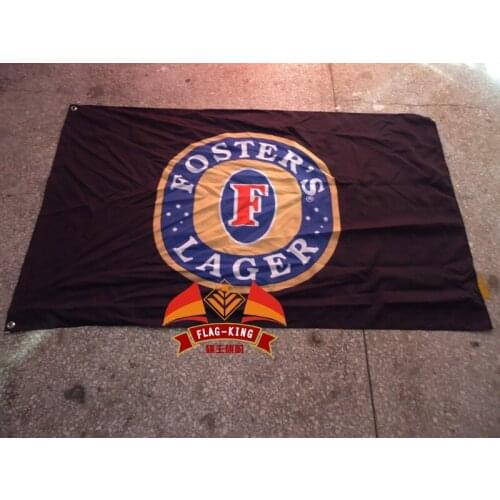 Fosters Lager flag ,Wikipedia, the free encyclopedia banner,club and bars flag, flag king