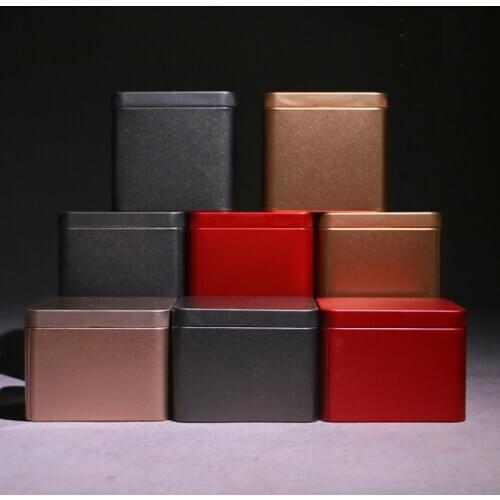 Quality Frosted Iron Tea Cans Metal Sealed Storage Box For Cookie Candy Packaging Container Tin Boxes Jar Travel Portable 6 PCS