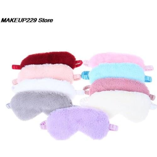 Super Soft Plush Eye Masks Silk Love Cloud Eye Cover Rabbit Plush Sleeping Mask Eyepatch Cartoon Nap Eye Shade Blindfold Hot